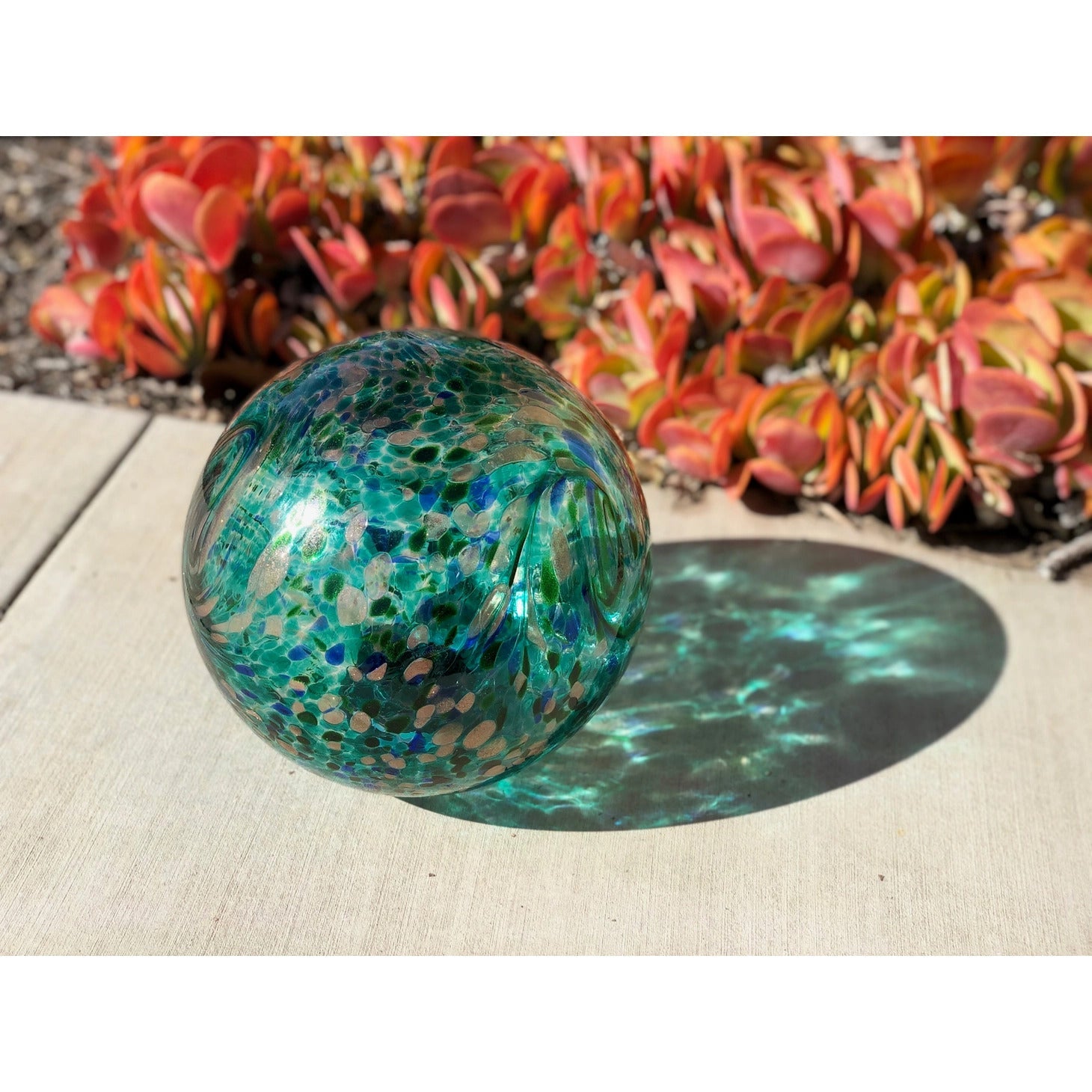 Glass Art Solar LED Orb - 6