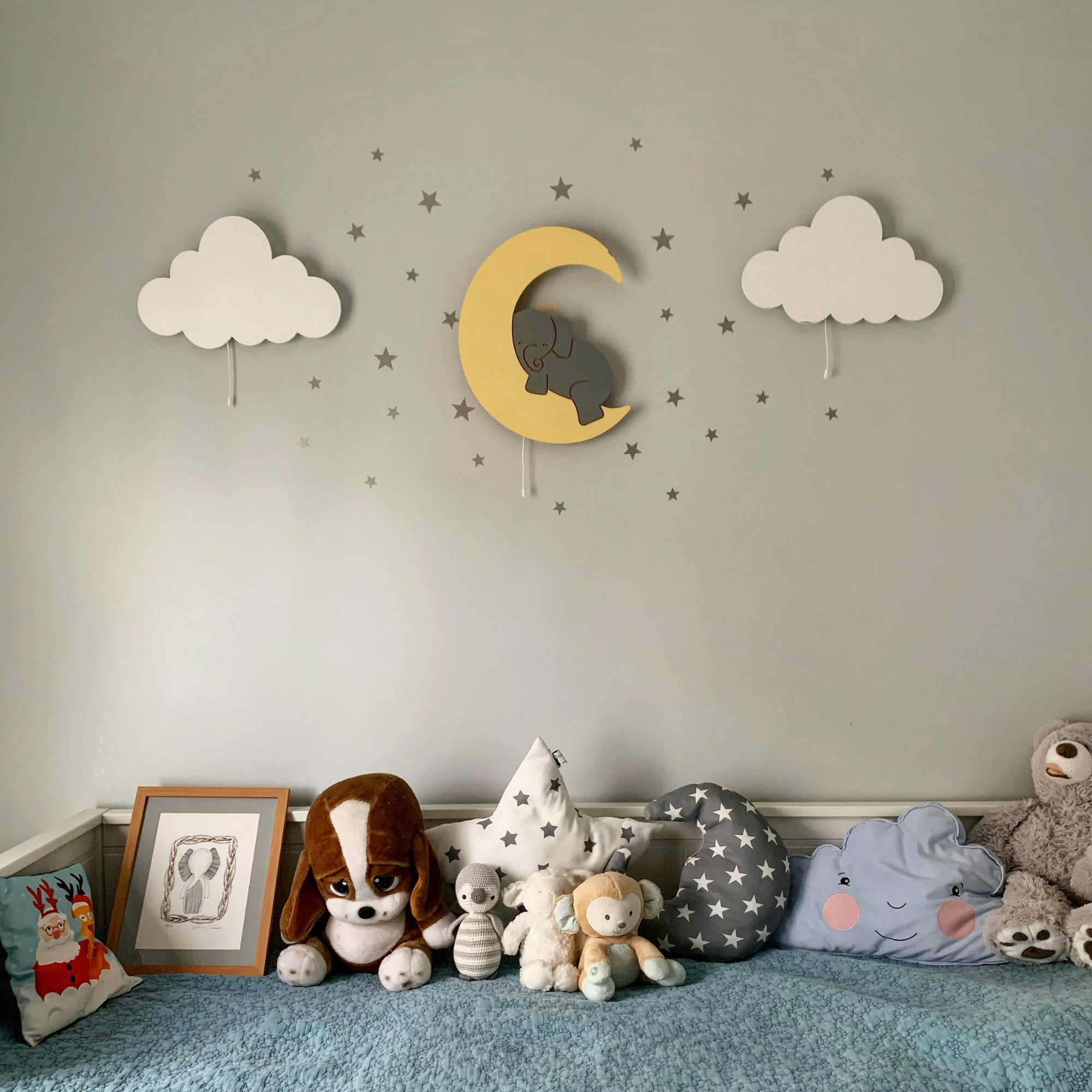 Sleeping Over The Moon Nursery Wall Light - Spirit Journeys