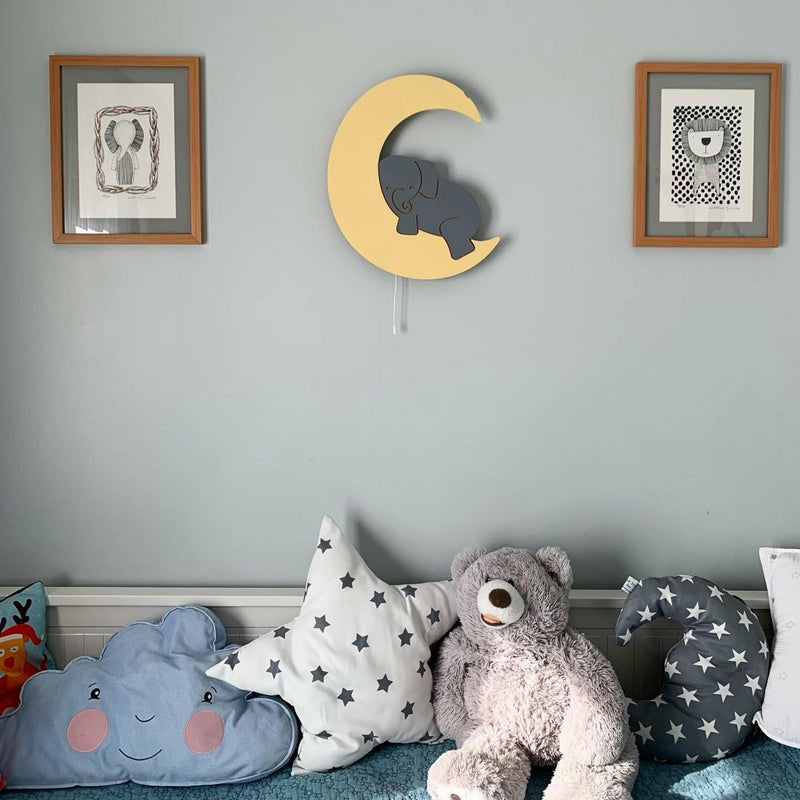 Sleeping Over The Moon Nursery Wall Light - Spirit Journeys