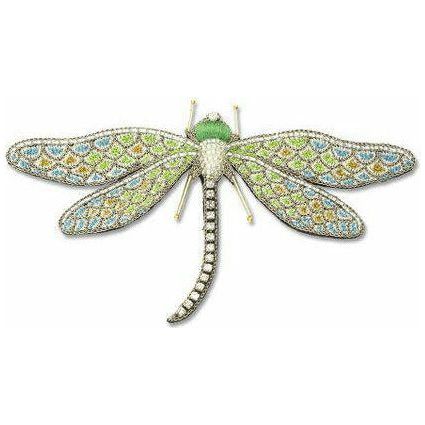 Blue & Green Dragonfly Brooch - Spirit Journeys