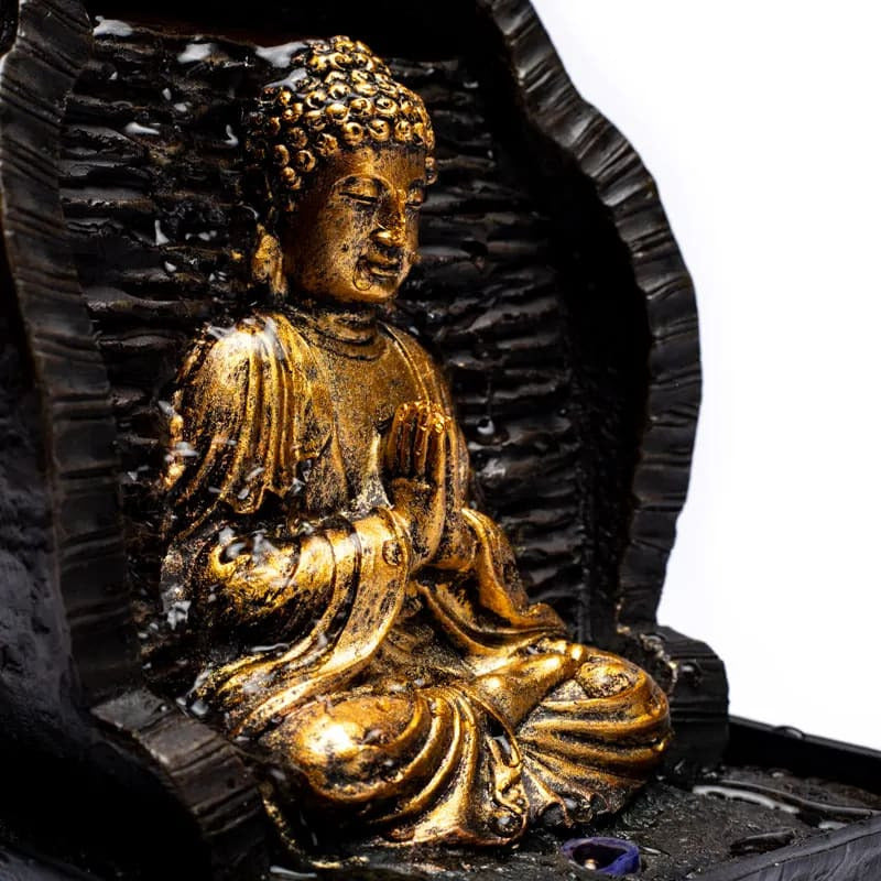 Praying buddha water fountain - Spirit Journeys