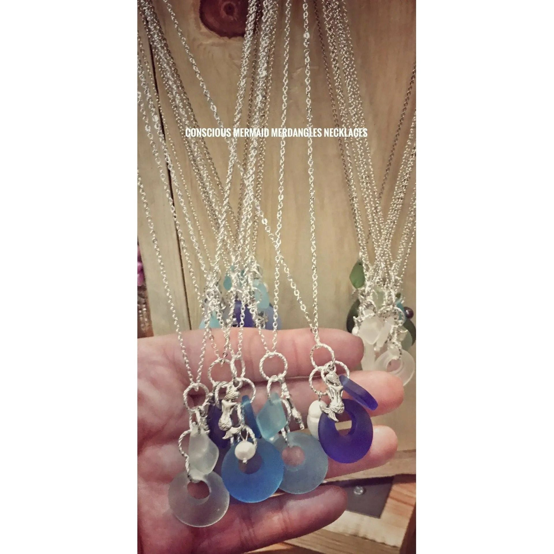 The Conscious Mermaid sea glass necklace - Spirit Journeys