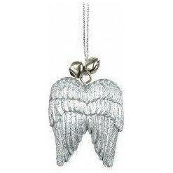 Angel Wings Silver Resin Wings With Bells, 4.5cm - Spirit Journeys