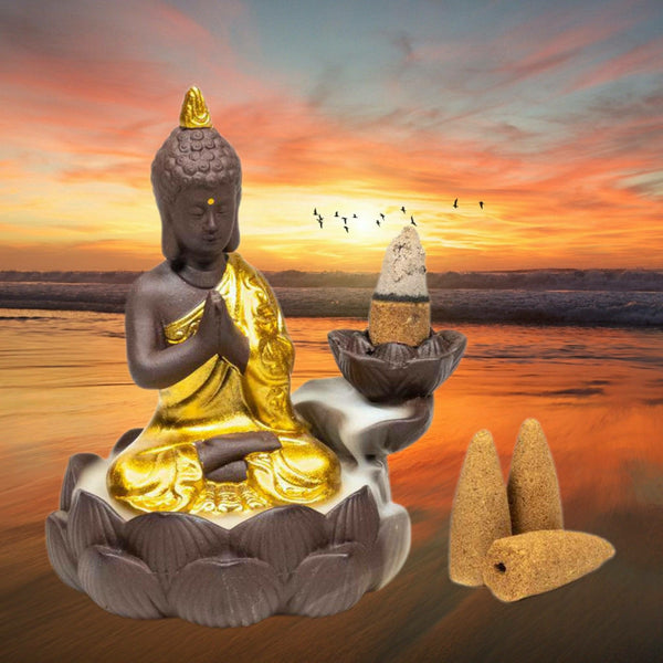 Buddha Backflow incence burner - Spirit Journeys