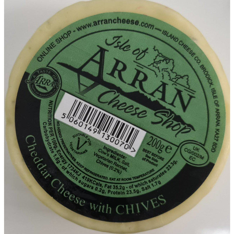 Isle of Arran Cheddar Cheese with Chives - Spirit Journeys