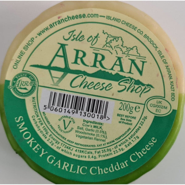 Isle of Arran Smokey Garlic Cheddar Cheese - Spirit Journeys
